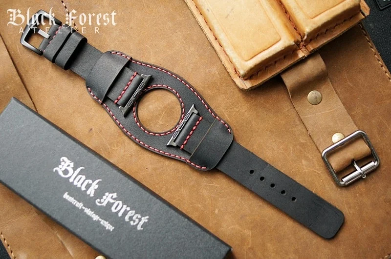 CUFF handgefertigt Leder Uhrenarmband incl. Lugs Adapter für Apple Watch (oder Apple Watch Sport) 42mm oder 38mm – Bild 6